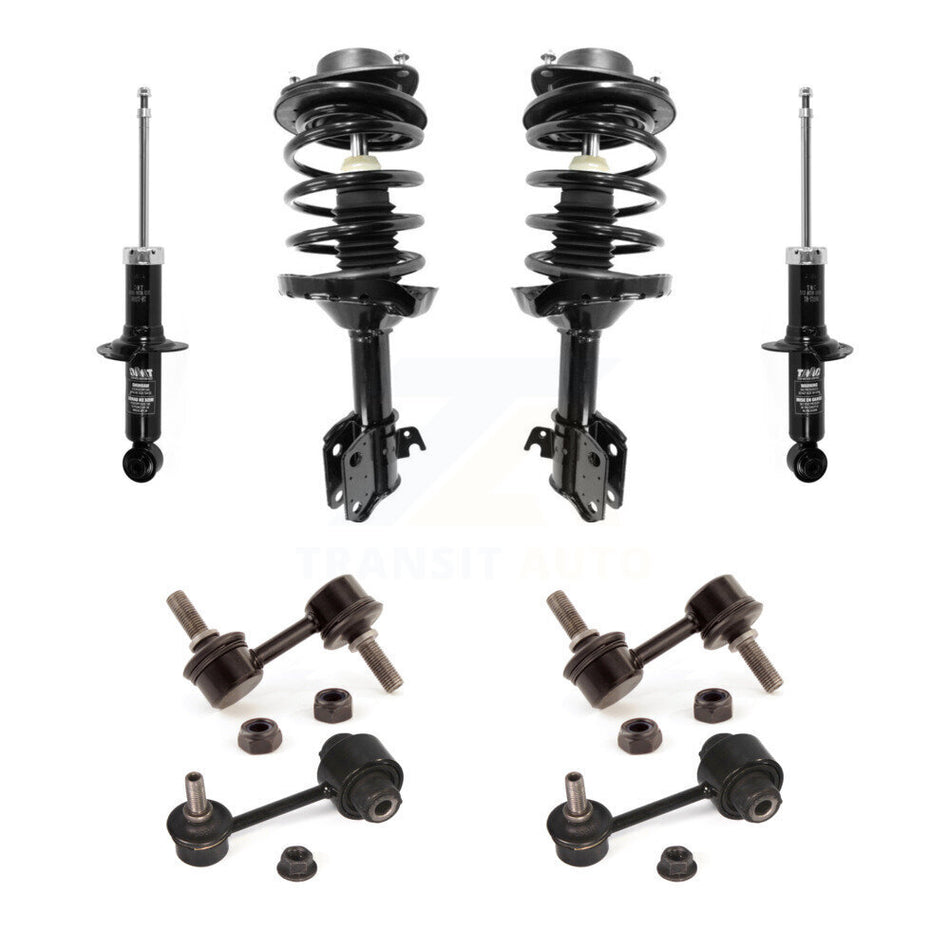 Front Rear Complete Strut & TOR sway Bar Link Kit (8Pc) For Subaru Impreza KSS-107731