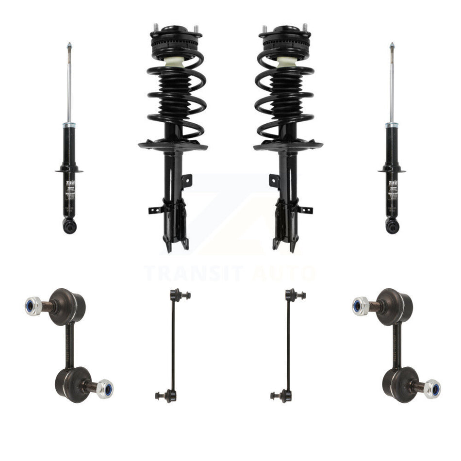 Front Rear Complete Strut & TQ sway Bar Link Kit (8Pc) For Chrysler 200 Dodge KSS-107732