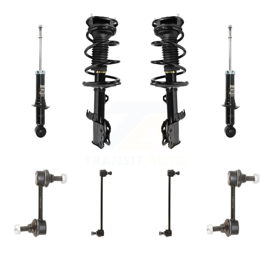 Front Rear Complete Strut & TQ Bar Link Kit (8Pc) For 2003-2006 Toyota Corolla KSS-107735