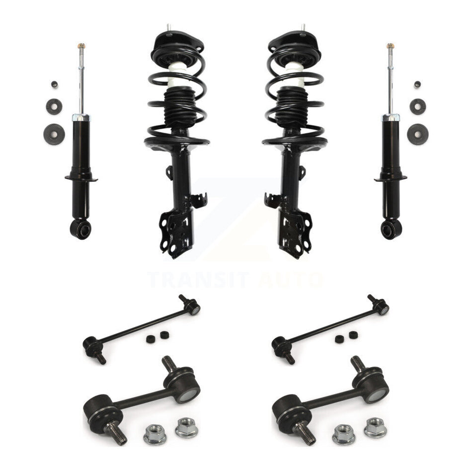 Front Rear Complete Strut & TQ Bar Link Kit (8Pc) For 2010 Pontiac Vibe FWD KSS-107736