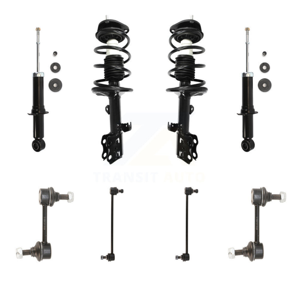 Front Rear Complete Strut & TQ Bar Link Kit (8Pc) For 2010 Pontiac Vibe FWD KSS-107736