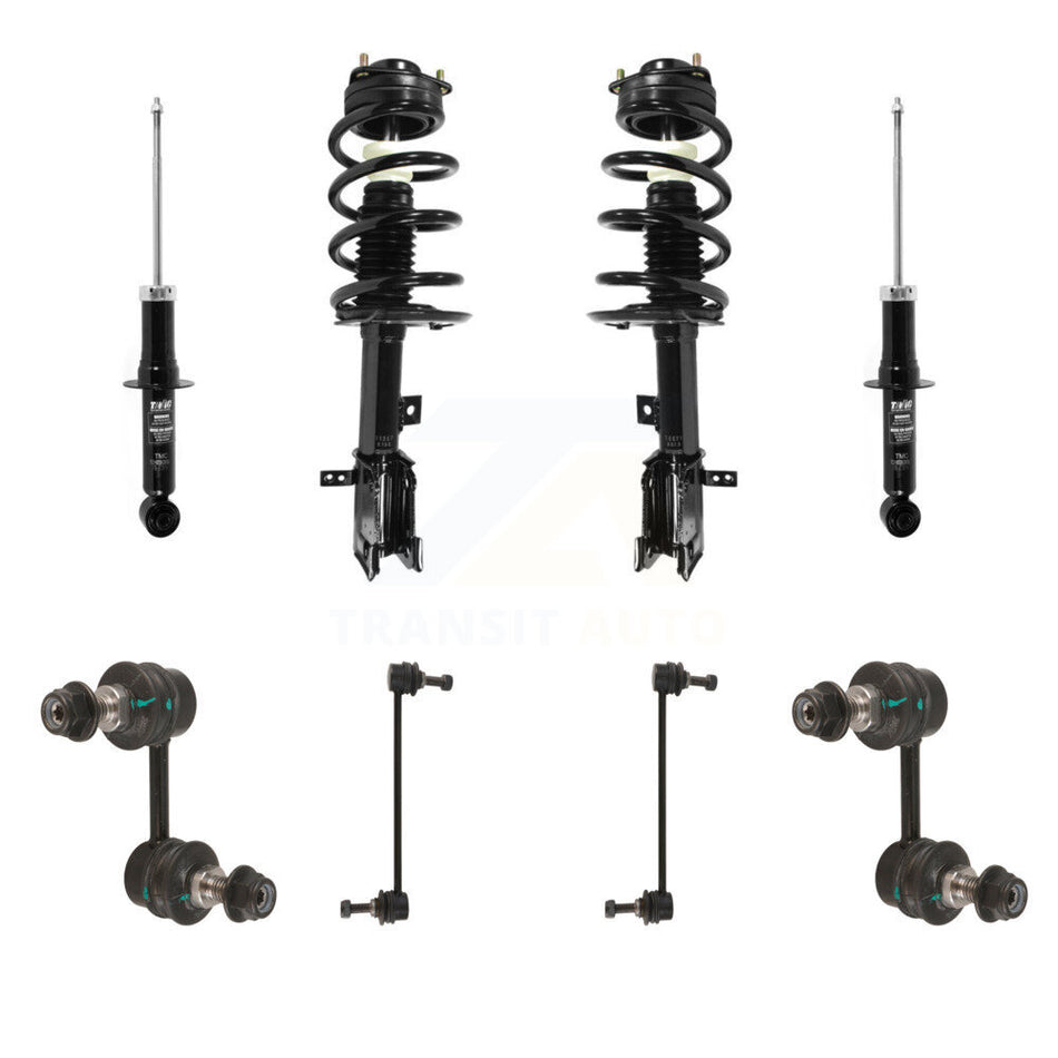 Front Rear Complete Strut & TQ Bar Link Kit (8Pc) For 11-19 Dodge Journey 3.6L KSS-107737