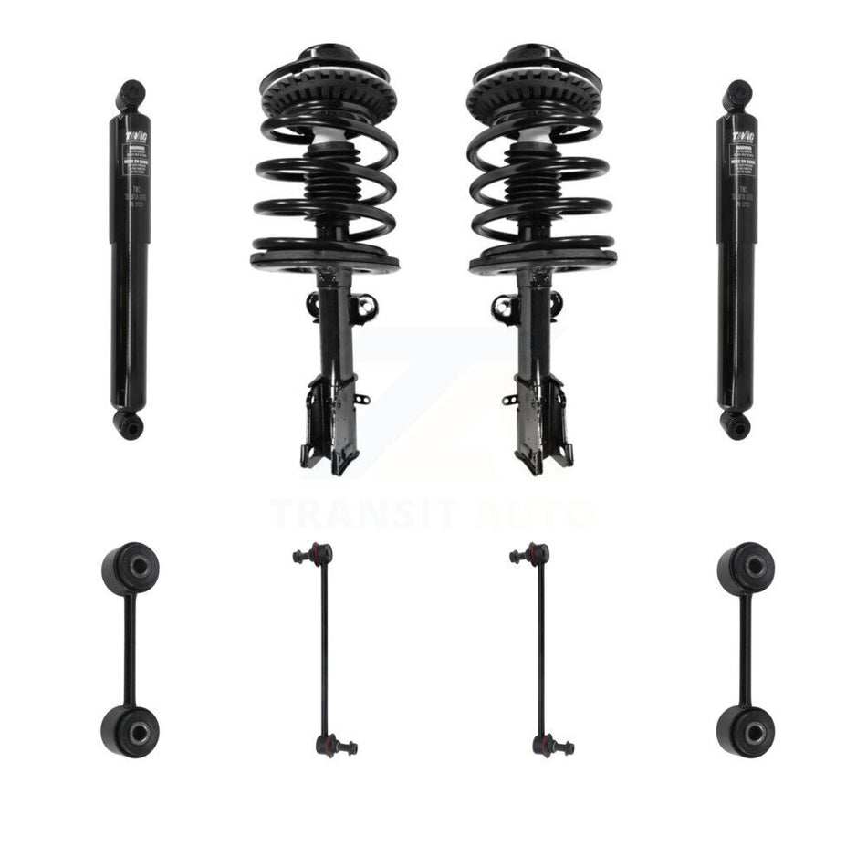 Front Rear Complete Strut Shock & TOR Bar Link Kit (8Pc) For Dodge Caravan Chrysler KSS-107738