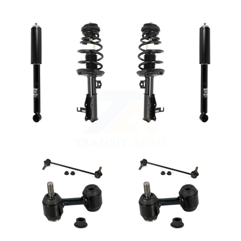 Front Rear Complete Strut Shock & TOR Bar Link Kit (8Pc) For Chevrolet Malibu Impala KSS-107740