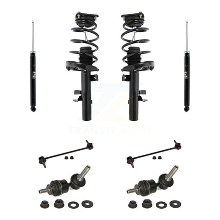 Front Rear Complete Suspension Strut Shock & TOR Bar Link Kit (8Pc) For Ford Focus KSS-107742