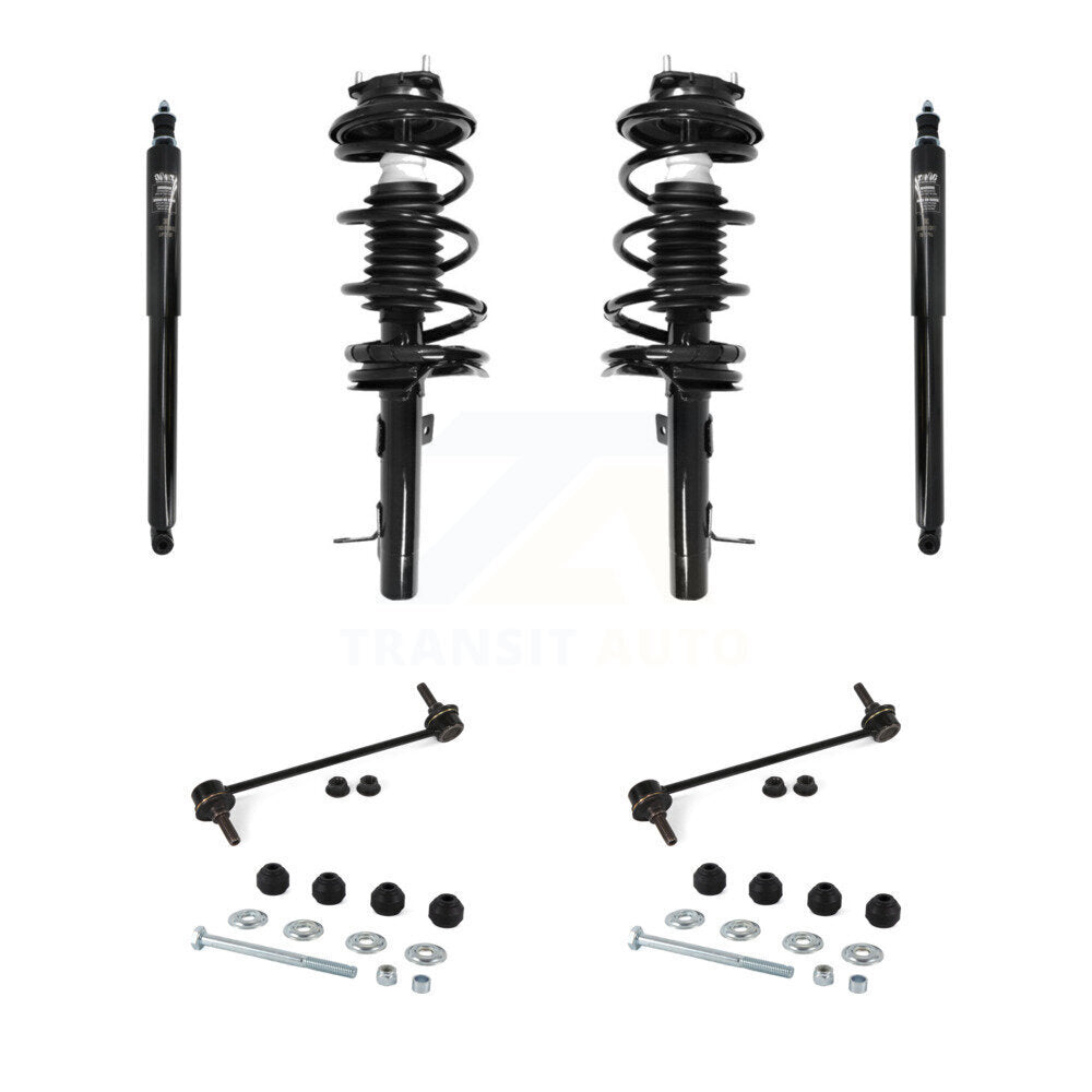 Front Rear Complete Suspension Strut Shock & TOR Bar Link Kit (8Pc) For Ford Focus KSS-107747