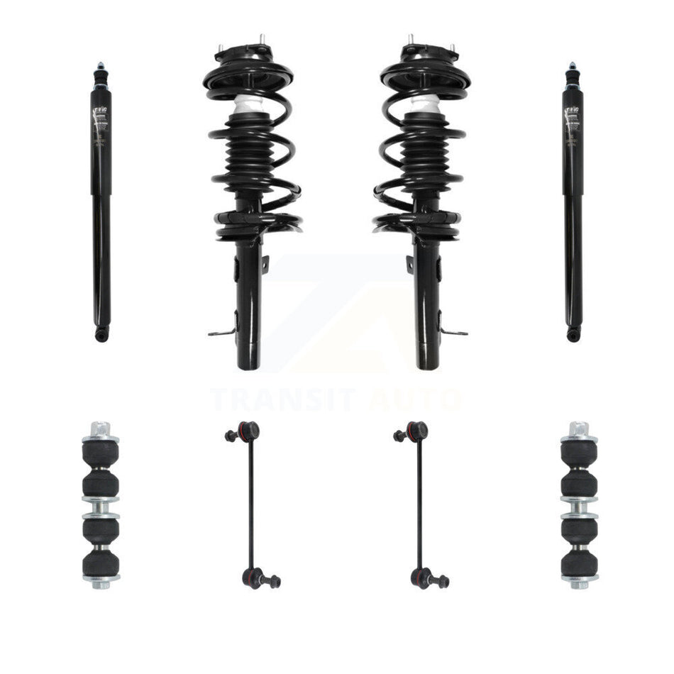 Front Rear Complete Suspension Strut Shock & TOR Bar Link Kit (8Pc) For Ford Focus KSS-107747