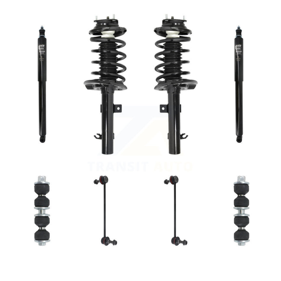 Front Rear Complete Suspension Strut Shock & TOR Bar Link Kit (8Pc) For Ford Focus KSS-107750