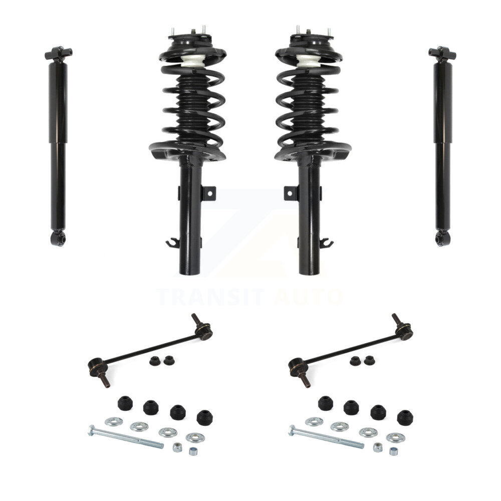 Front Rear Complete Suspension Strut Shock & TOR Bar Link Kit (8Pc) For Ford Focus KSS-107751