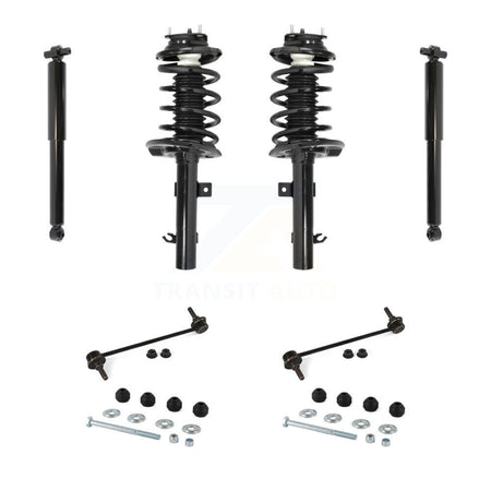 Front Rear Complete Suspension Strut Shock & TOR Bar Link Kit (8Pc) For Ford Focus KSS-107751