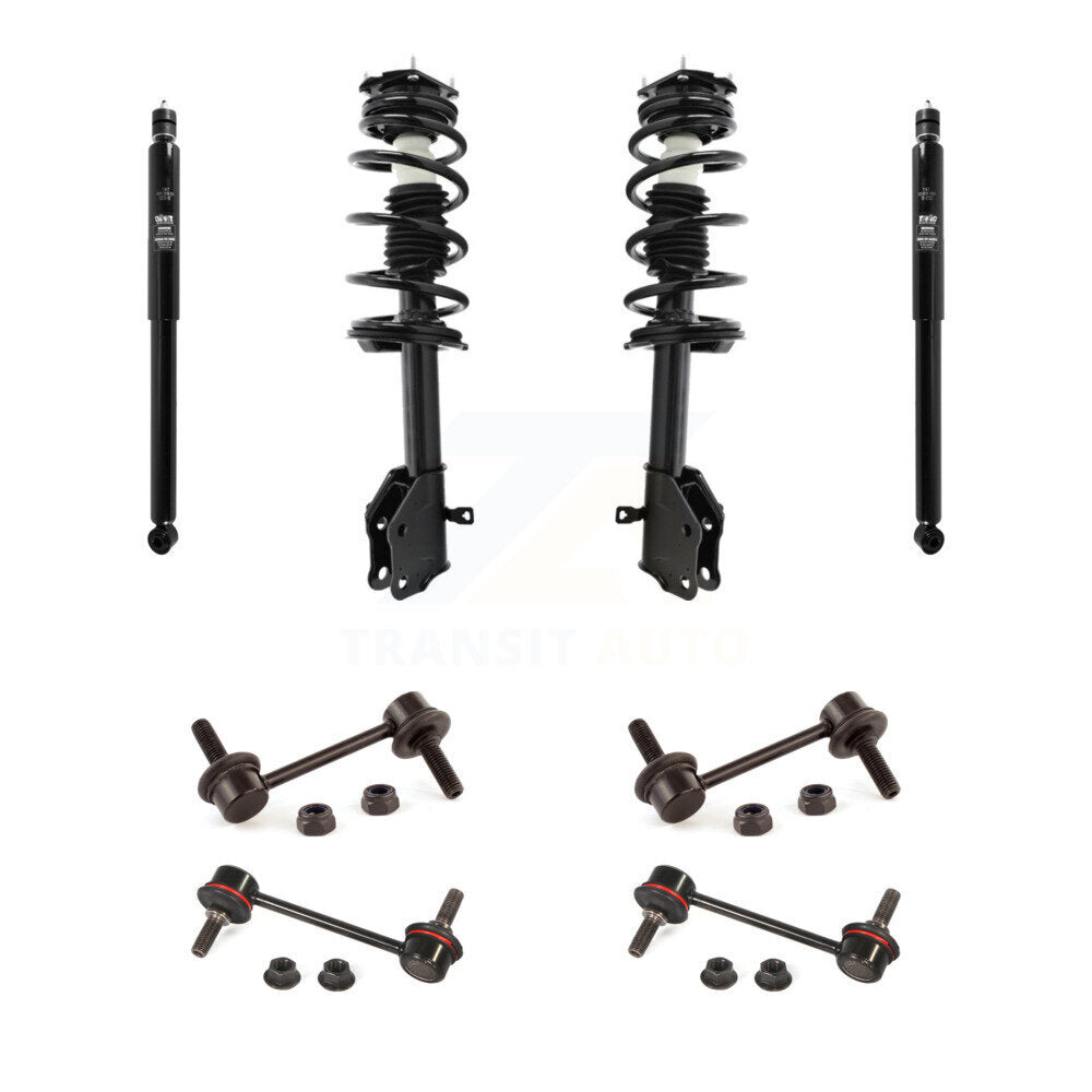 Front Rear Complete Strut Shock & TOR Bar Link Kit (8Pc) For Ford Edge Lincoln MKX KSS-107752