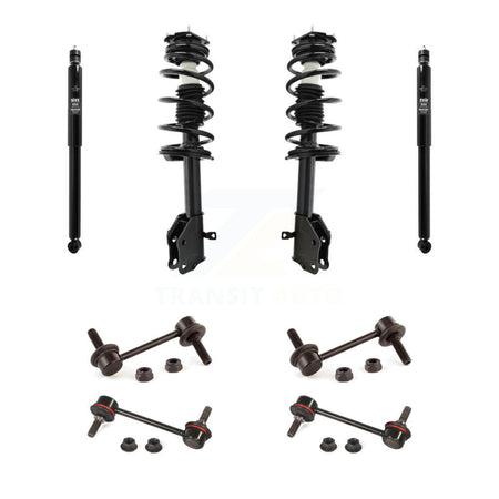 Front Rear Complete Strut Shock & TOR Bar Link Kit (8Pc) For Ford Edge Lincoln MKX KSS-107752