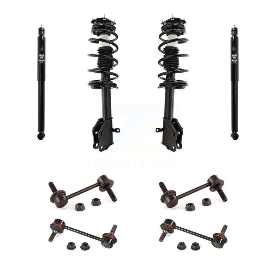 Front Rear Complete Strut Shock & TOR Bar Link Kit (8Pc) For Ford Edge Lincoln MKX KSS-107752