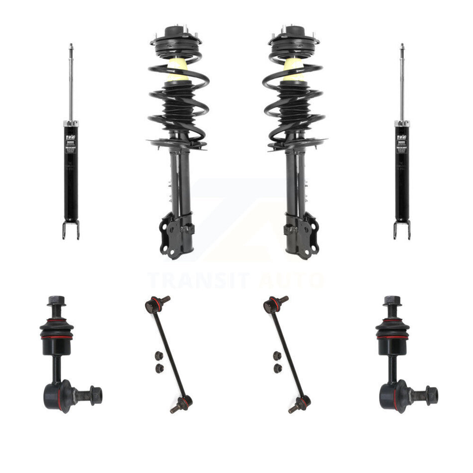 Front Rear Complete Strut Shock & TOR sway Bar Link Kit (8Pc) For Hyundai Tucson Kia KSS-107754