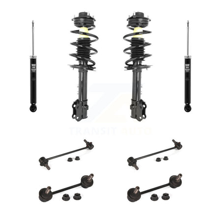 Front Rear Complete Suspension Strut Shock & TOR Bar Link Kit (8Pc) For Kia Sportage KSS-107755