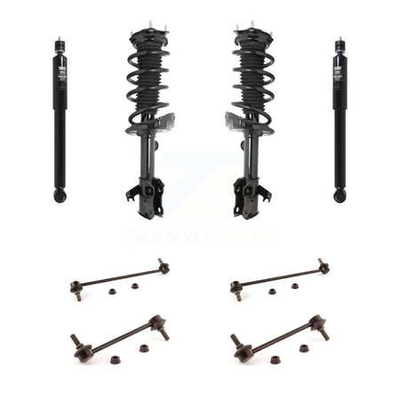 Front Rear Complete Strut Shock & TOR Bar Link Kit (8Pc) For 2007-2012 Acura RDX KSS-107757