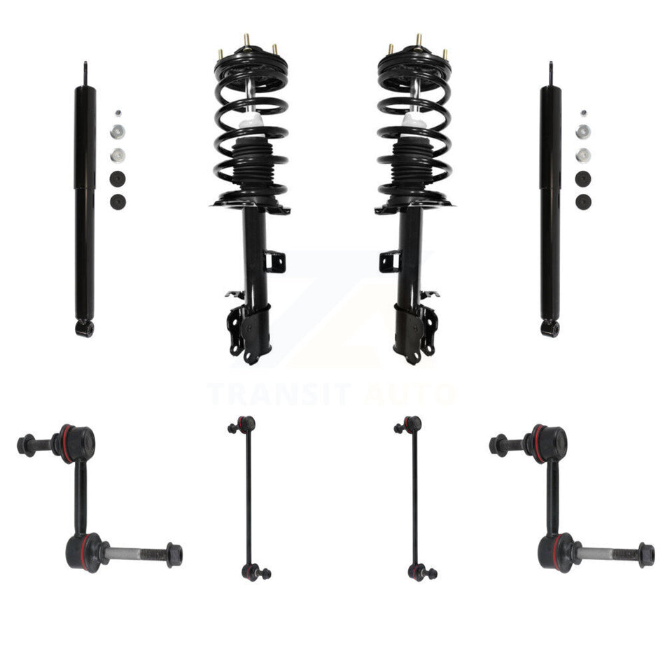 Front Rear Complete Strut Shock & TOR sway Bar Link Kit (8Pc) For Ford Escape Mazda KSS-107761