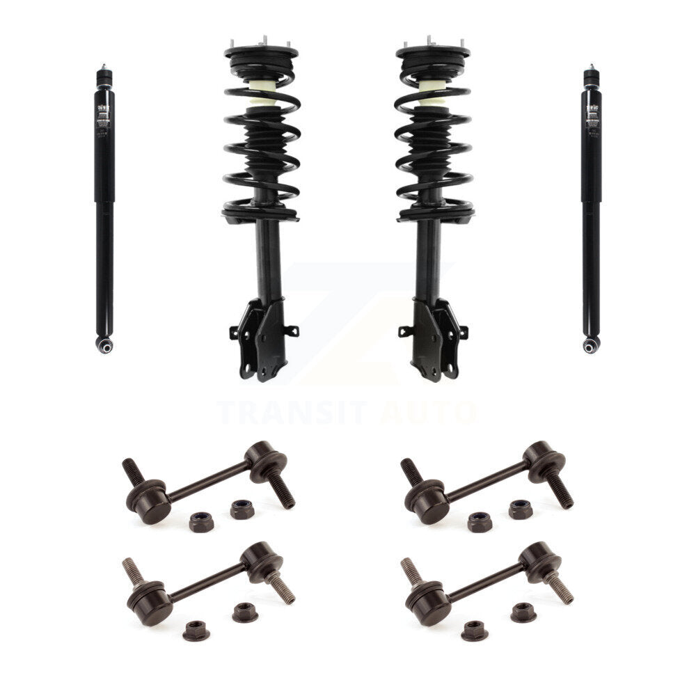 Front Rear Complete Strut Shock & TOR Bar Link Kit (8Pc) For Ford Edge Lincoln MKX KSS-107762