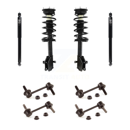 Front Rear Complete Strut Shock & TOR Bar Link Kit (8Pc) For Ford Edge Lincoln MKX KSS-107762