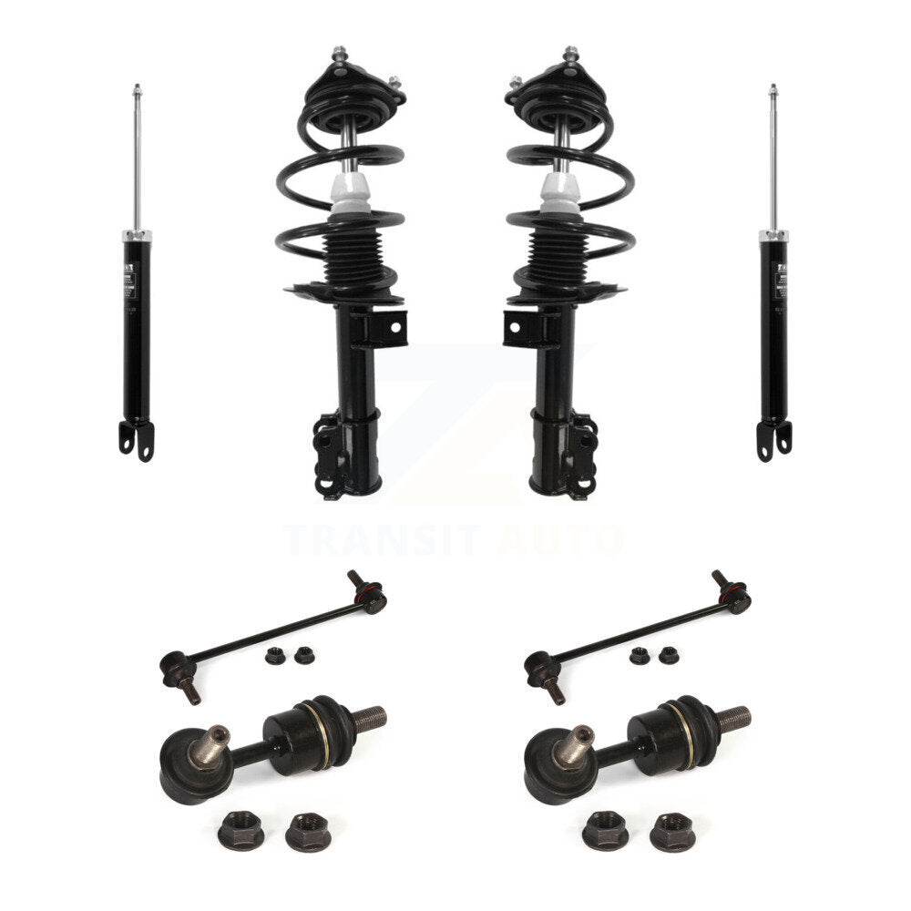 Front Rear Complete Strut Shock & TOR sway Bar Link Kit (8Pc) For Hyundai Sonata Kia KSS-107763