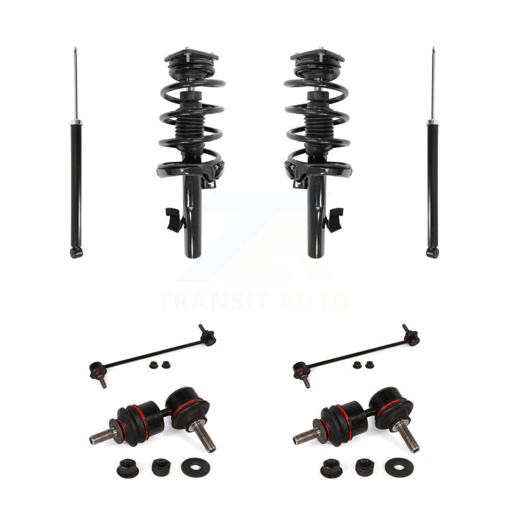 Front Rear Complete Strut Shock & TOR sway Bar Link Kit (8Pc) For Volvo S40 C30 V50 KSS-107770