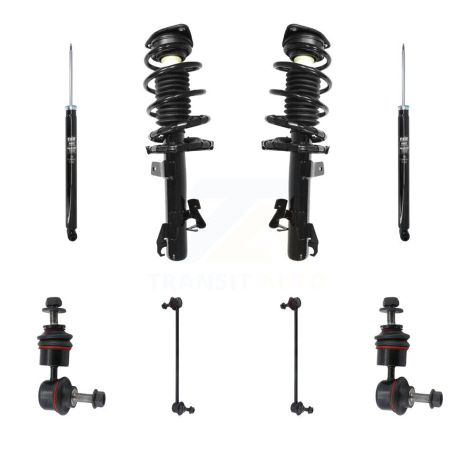 Front Rear Complete Suspension Strut Shock & TOR Bar Link Kit (8Pc) For Mazda 3 5 KSS-107773
