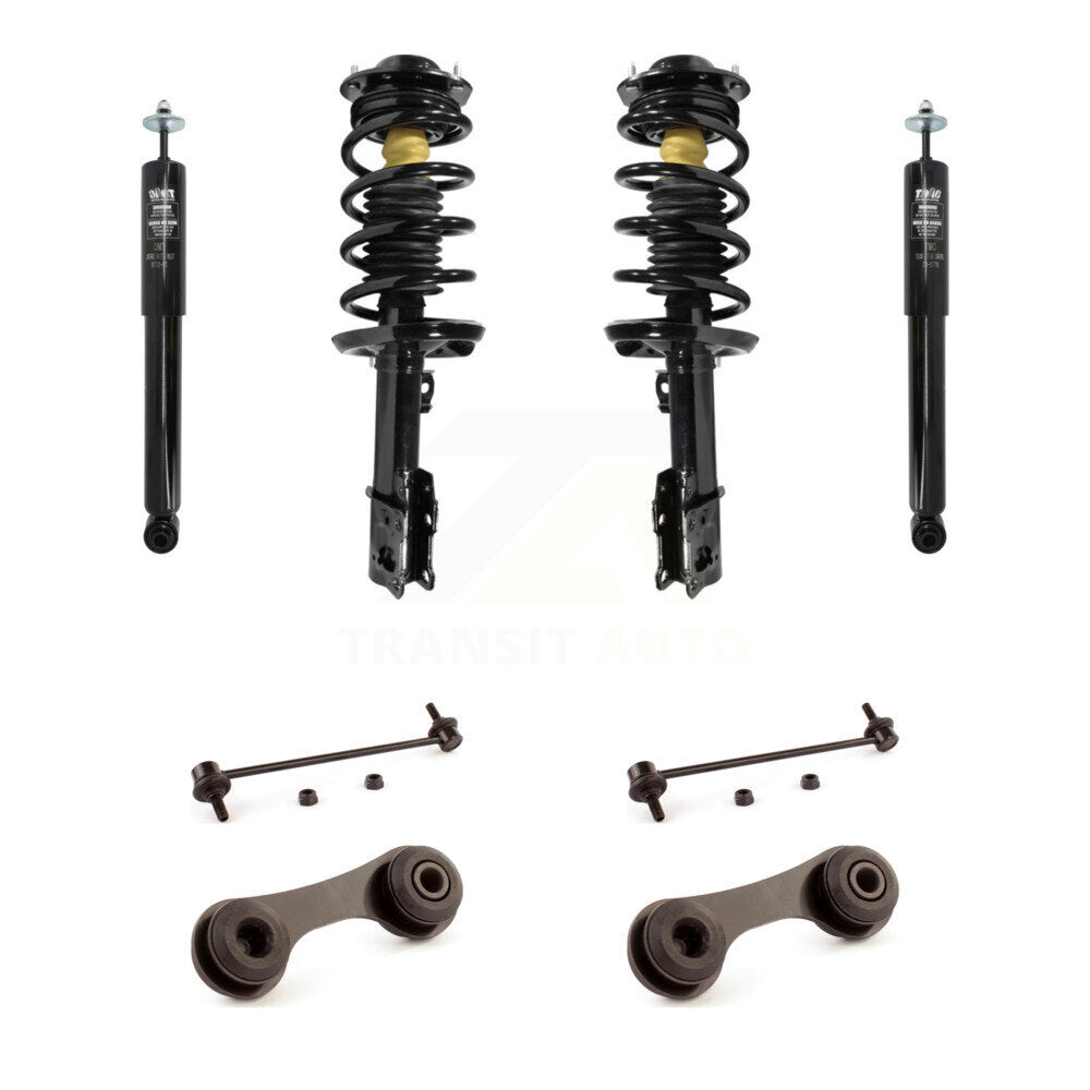 Front Rear Complete Strut Shock & TOR Bar Link Kit (8Pc) For Chevrolet Malibu G6 KSS-107776