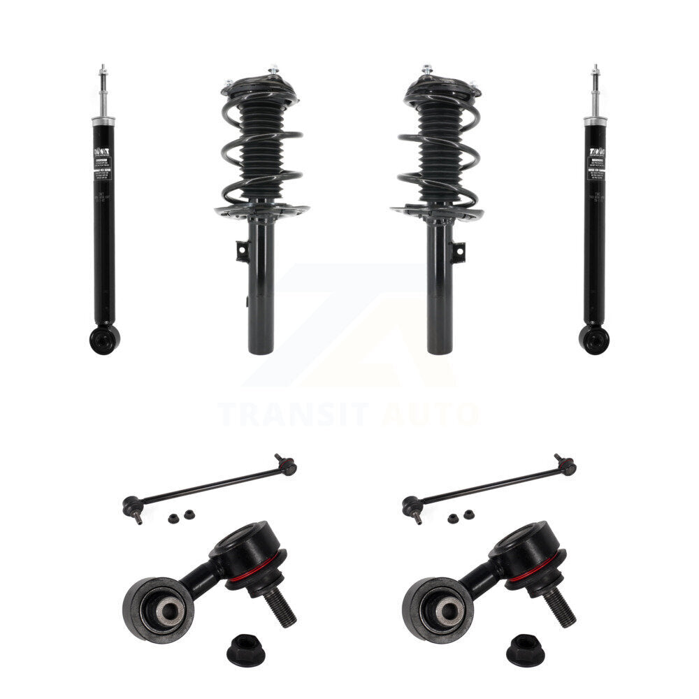 Front Rear Complete Suspension Strut Shock & TOR Bar Link Kit (8Pc) For Honda Civic KSS-107777