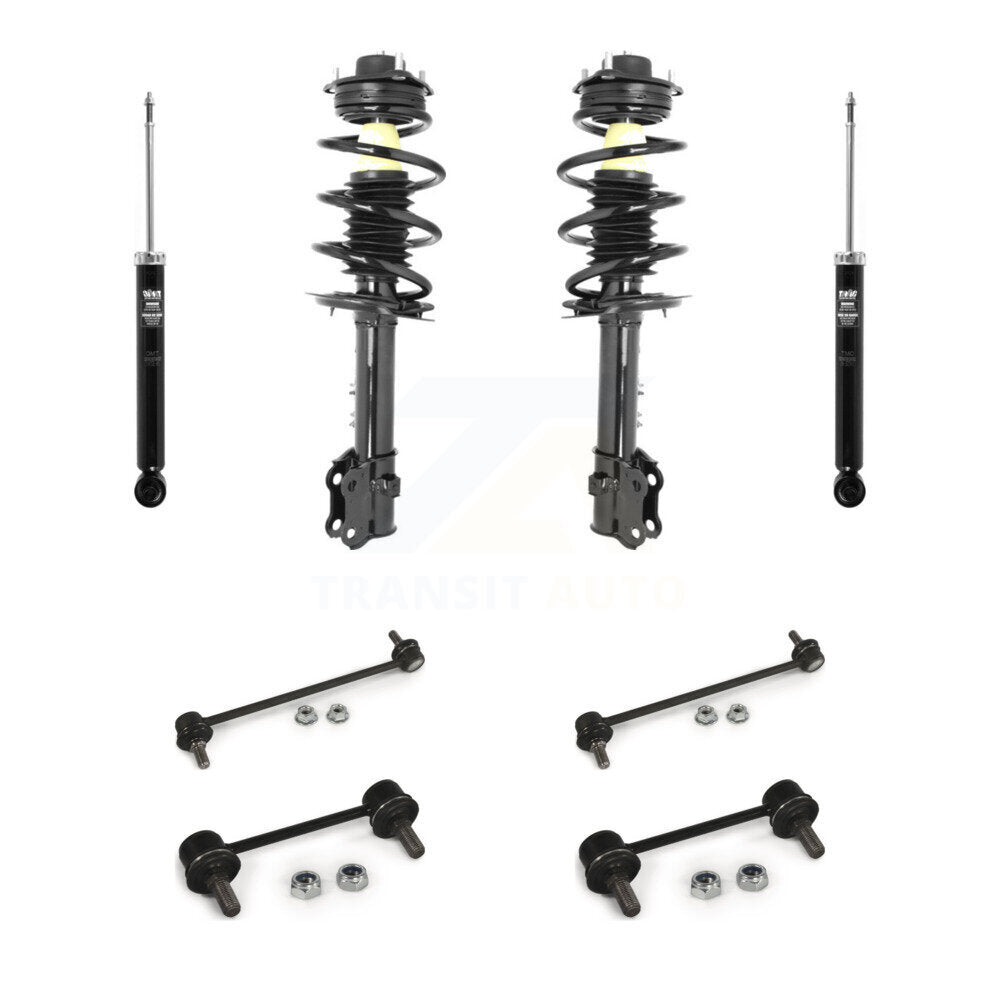 Front Rear Complete Suspension Strut Shock & TQ Bar Link Kit (8Pc) For Kia Sportage KSS-107781