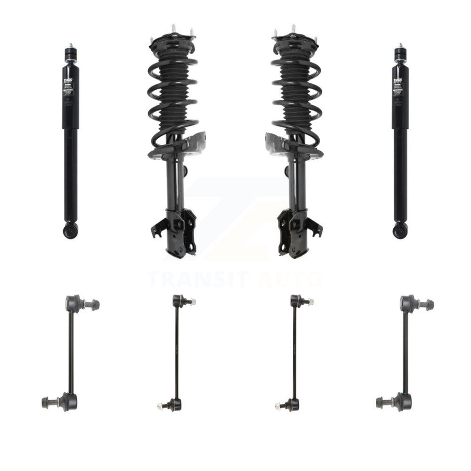 Front Rear Complete Strut Shock & TQ sway Bar Link Kit (8Pc) For 2007-2012 Acura RDX KSS-107783