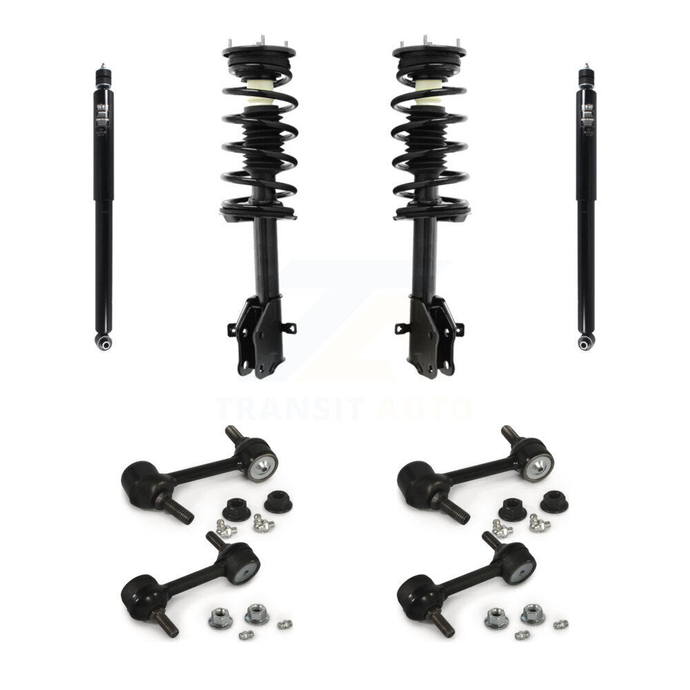 Front Rear Complete Strut Shock & TQ Bar Link Kit (8Pc) For Ford Edge Lincoln MKX KSS-107785