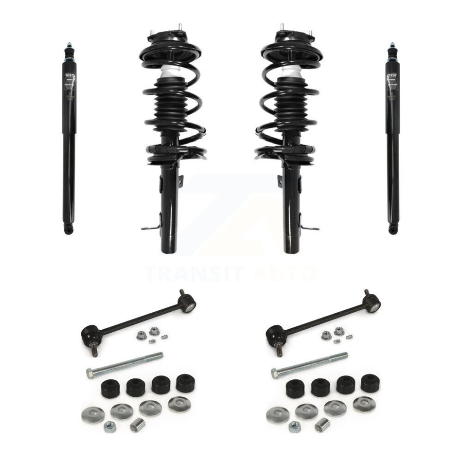 Front Rear Complete Suspension Strut Shock & TQ Bar Link Kit (8Pc) For Ford Focus KSS-107786