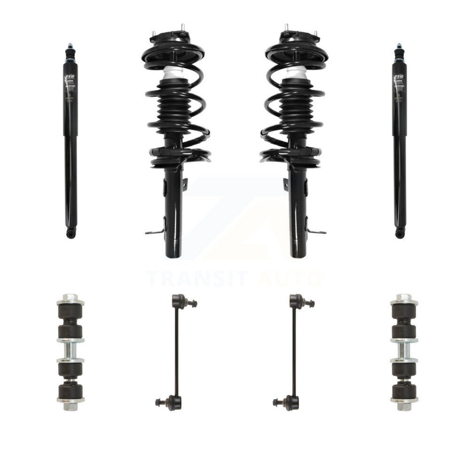 Front Rear Complete Suspension Strut Shock & TQ Bar Link Kit (8Pc) For Ford Focus KSS-107786