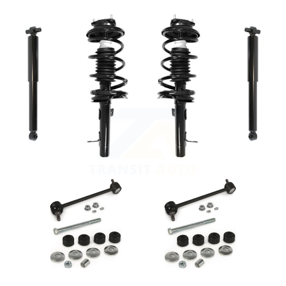 Front Rear Complete Suspension Strut Shock & TQ Bar Link Kit (8Pc) For Ford Focus KSS-107787