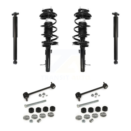 Front Rear Complete Suspension Strut Shock & TQ Bar Link Kit (8Pc) For Ford Focus KSS-107787