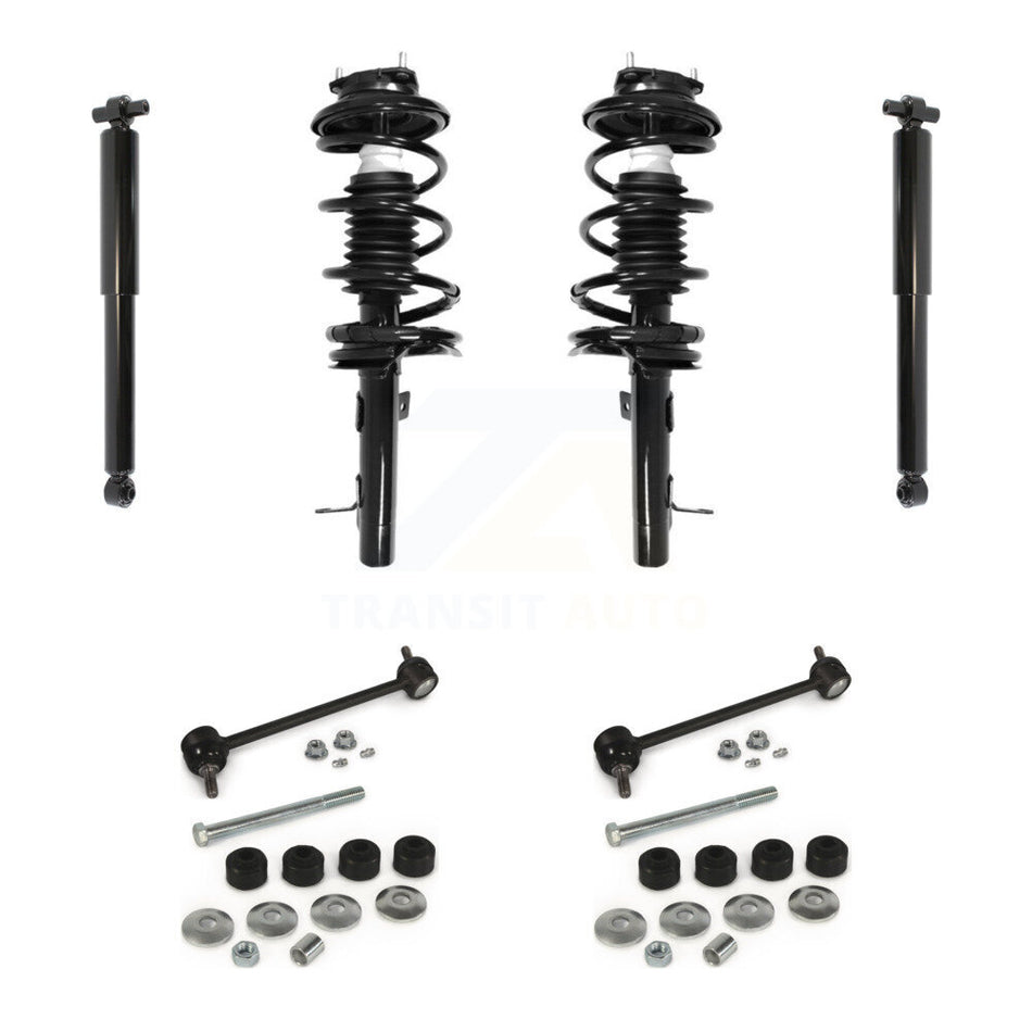 Front Rear Complete Suspension Strut Shock & TQ Bar Link Kit (8Pc) For Ford Focus KSS-107787
