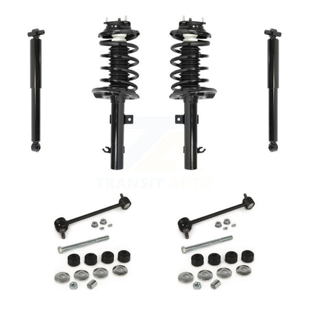 Front Rear Complete Suspension Strut Shock & TQ Bar Link Kit (8Pc) For Ford Focus KSS-107788