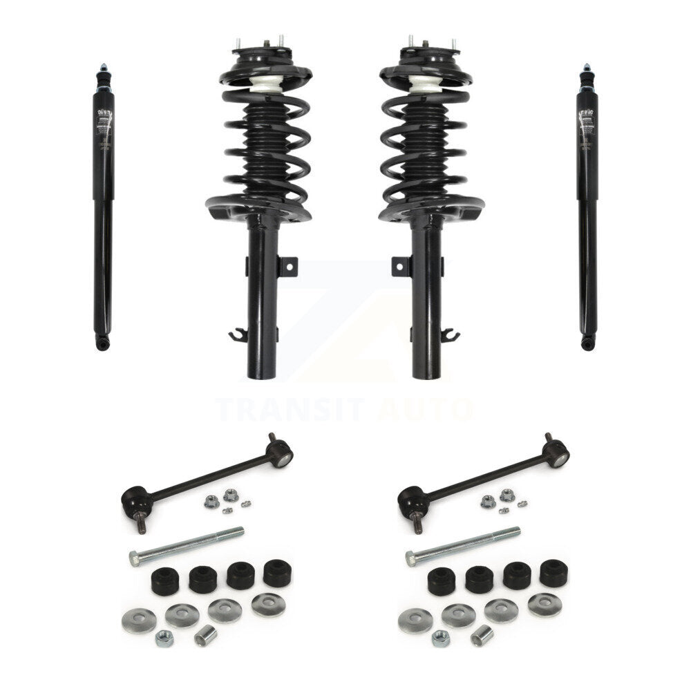 Front Rear Complete Suspension Strut Shock & TQ Bar Link Kit (8Pc) For Ford Focus KSS-107789