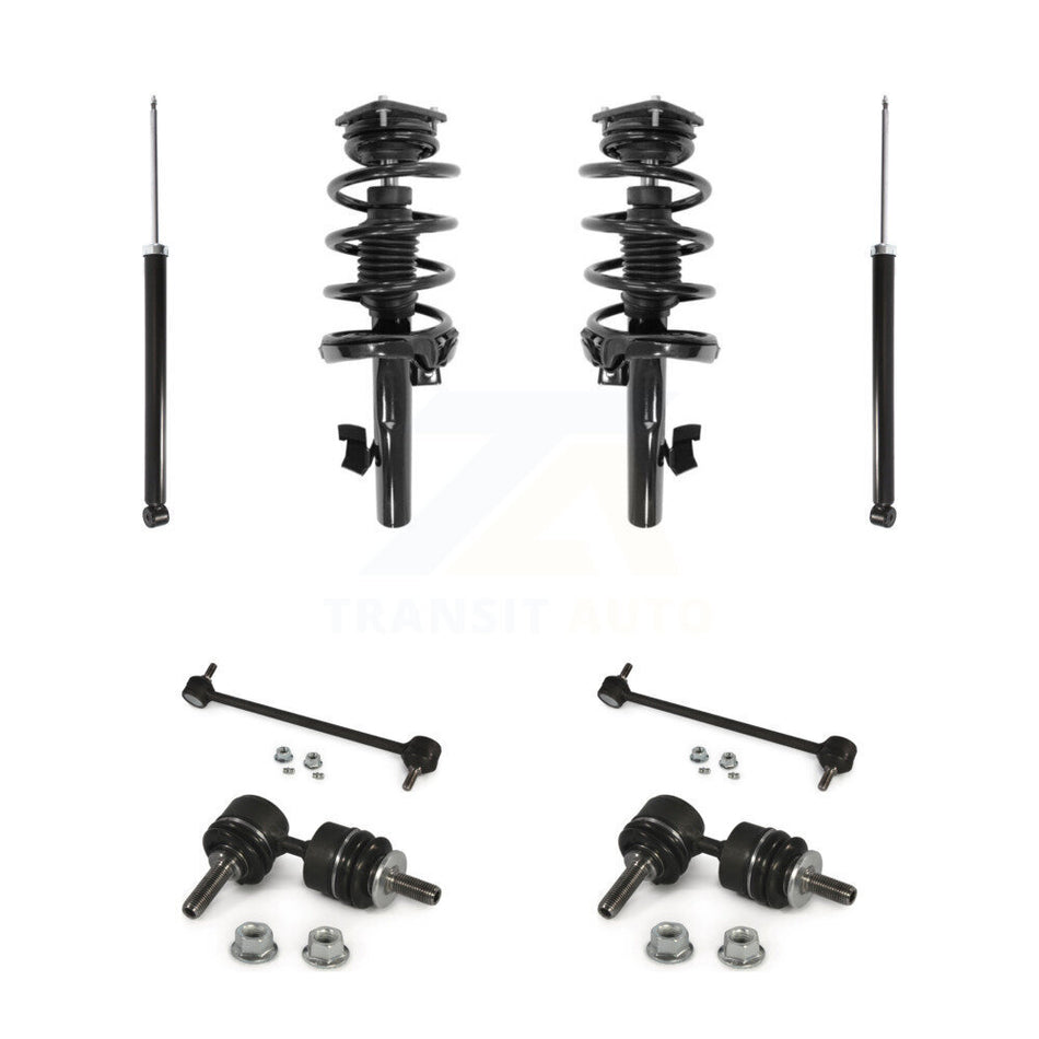 Front Rear Complete Strut Shock & TQ sway Bar Link Kit (8Pc) For Volvo S40 C30 V50 KSS-107791