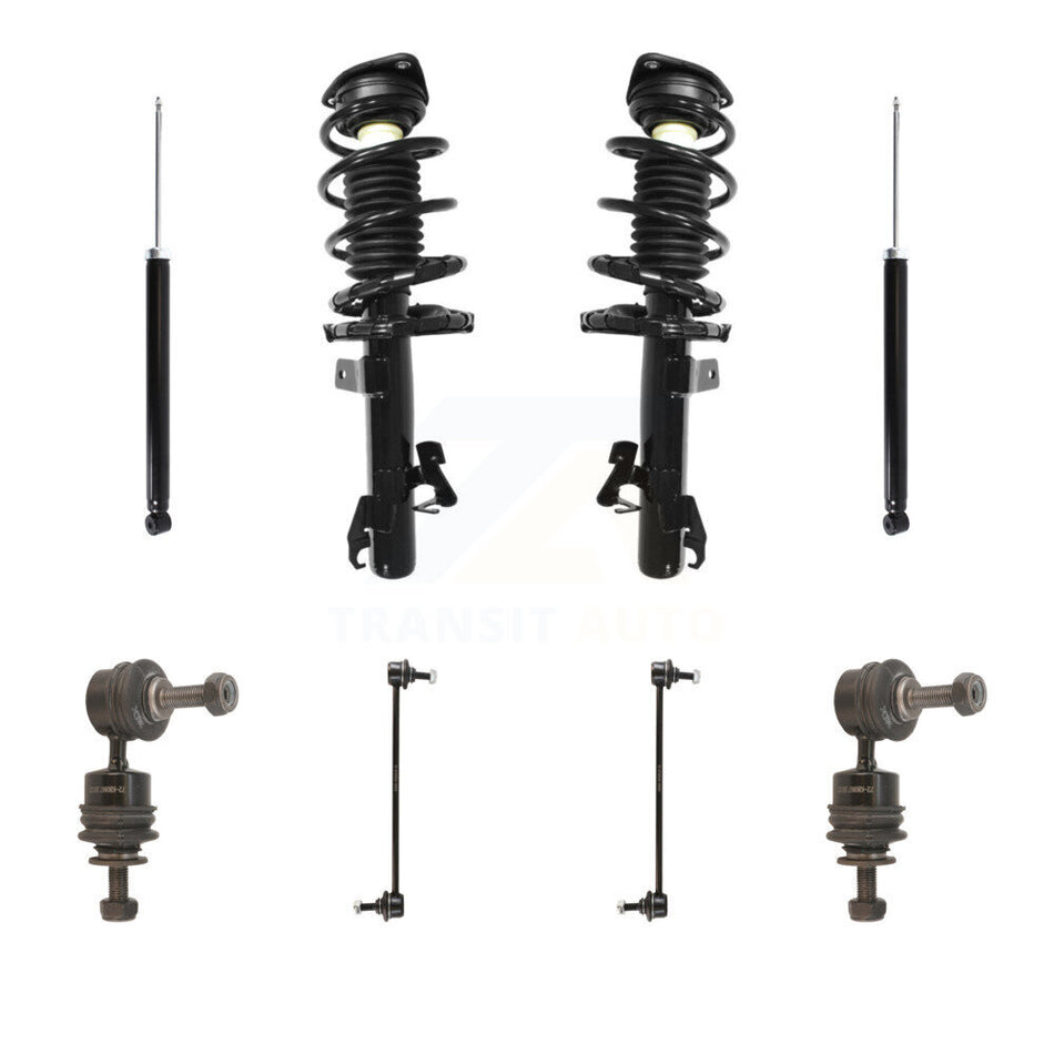 Front Rear Complete Suspension Strut Shock & TQ sway Bar Link Kit (8Pc) For Mazda 3 KSS-107793