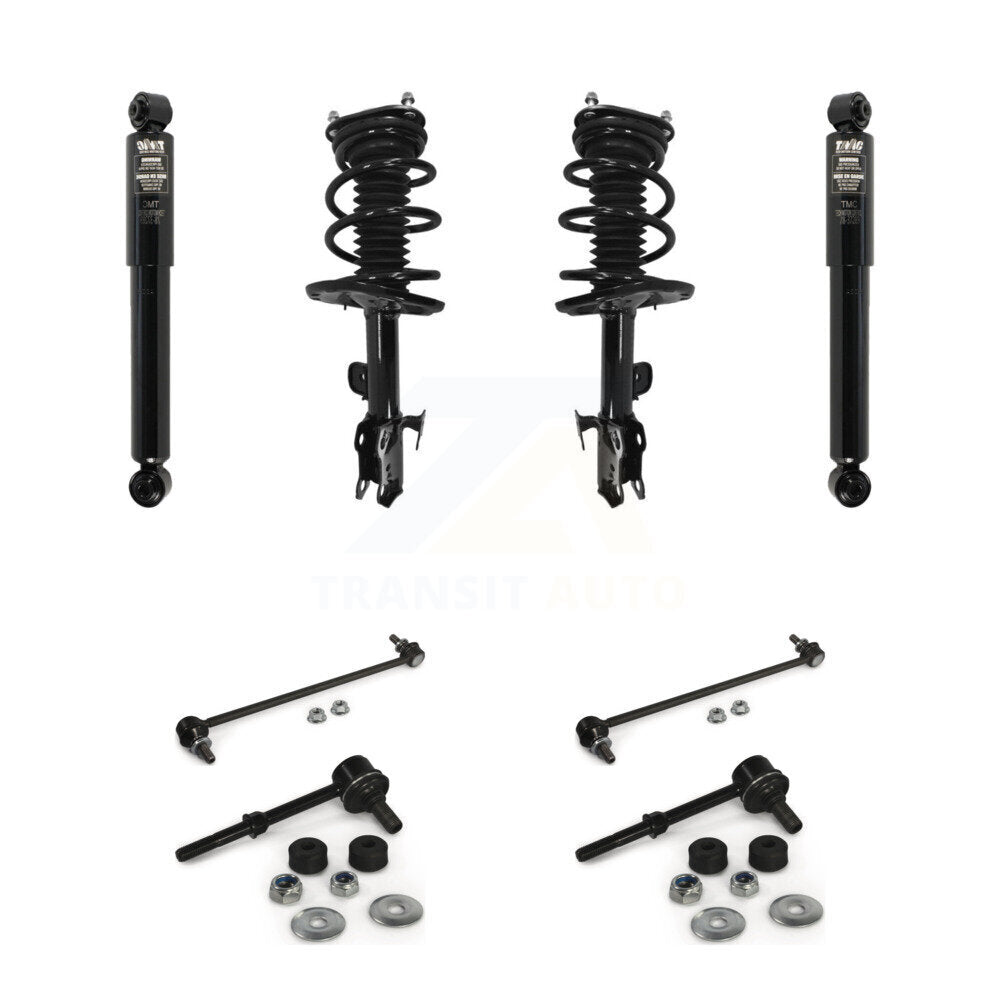 Front Rear Complete Suspension Strut Shock & TQ Bar Link Kit (8Pc) For Toyota RAV4 KSS-107794