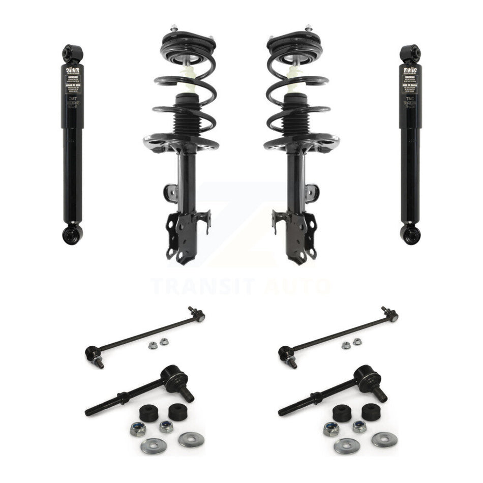 Front Rear Complete Suspension Strut Shock & TQ Bar Link Kit (8Pc) For Toyota RAV4 KSS-107795
