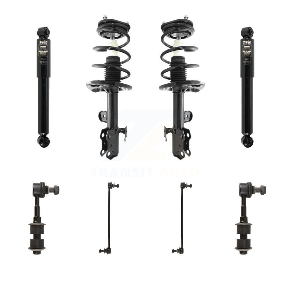 Front Rear Complete Suspension Strut Shock & TQ Bar Link Kit (8Pc) For Toyota RAV4 KSS-107795