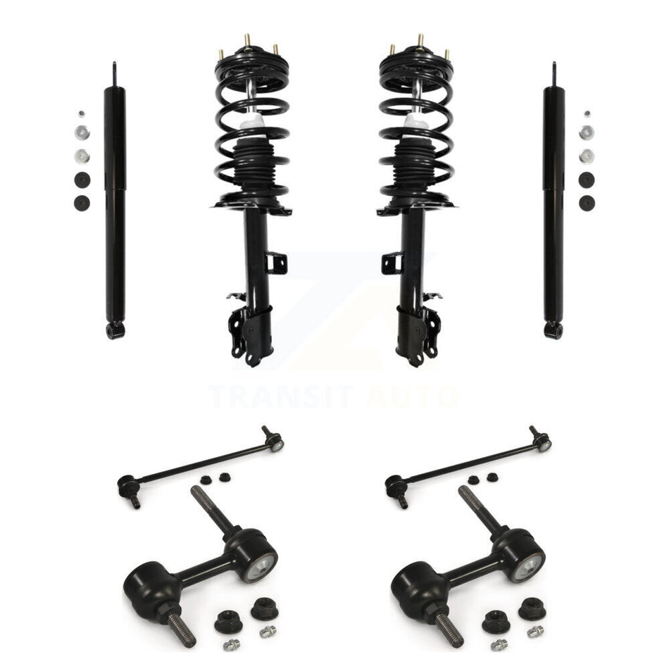 Front Rear Complete Strut Shock & TQ sway Bar Link Kit (8Pc) For Ford Escape Mazda KSS-107796