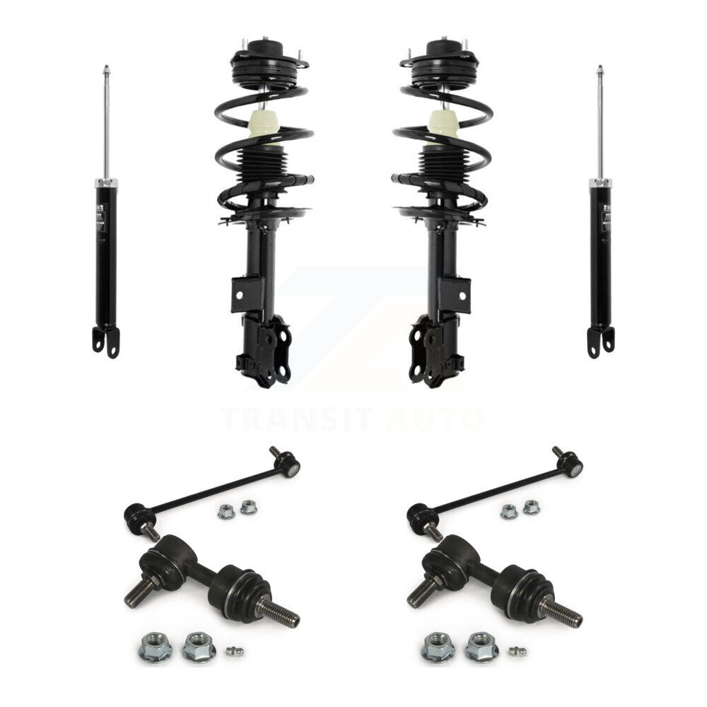 Front Rear Complete Strut Shock & TQ sway Bar Link Kit (8Pc) For Hyundai Sonata Kia KSS-107800