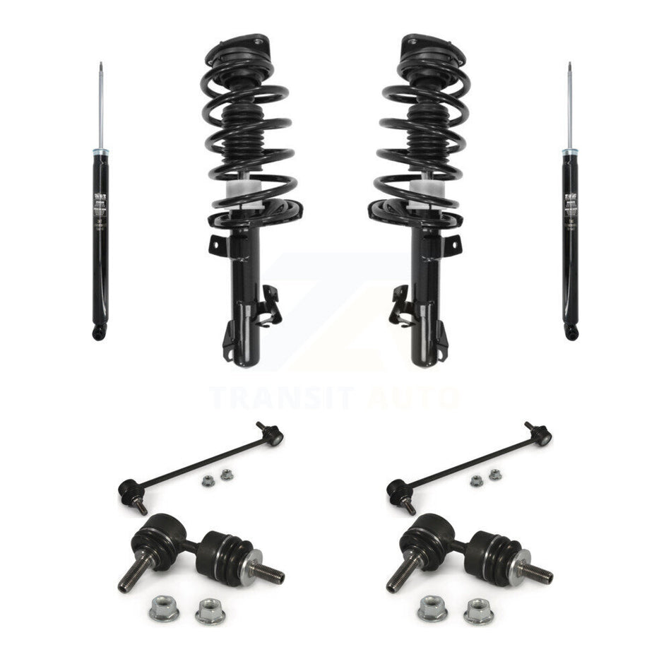 Front Rear Complete Strut Shock & TQ sway Bar Link Kit (8Pc) For 2012-2015 Mazda 5 KSS-107803
