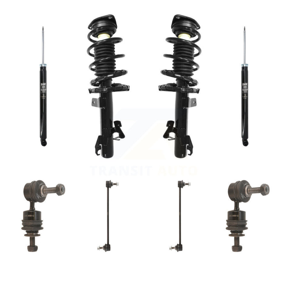 Front Rear Complete Suspension Strut Shock & TQ Bar Link Kit (8Pc) For Mazda 3 5 KSS-107804
