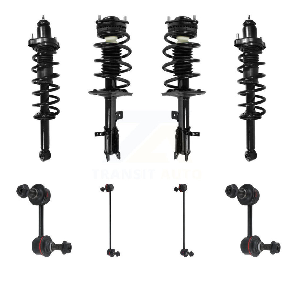 Front Rear Complete Strut & TOR Bar Link Kit (8Pc) For Chrysler 200 Dodge Avenger Sebring KSS-107815