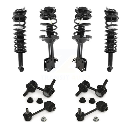 Front Rear Complete suspension Strut & TQ sway Bar Link Kit (8Pc) For Subaru Forester KSS-107817