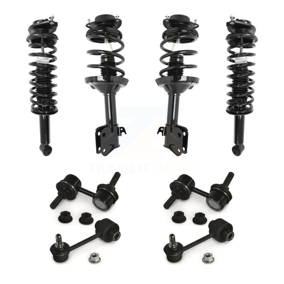 Front Rear Complete suspension Strut & TQ sway Bar Link Kit (8Pc) For Subaru Forester KSS-107817